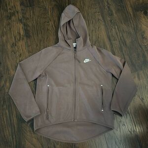 Women’s light brown Nike Tech zip up